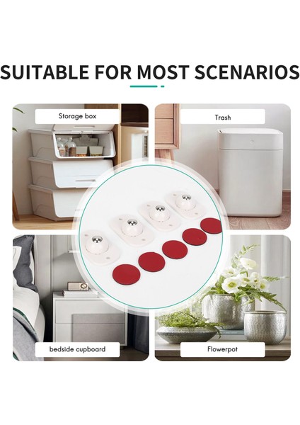 360° Dönen Tekerlekler Mini Döner Tekerler Tekerlekler, Mobilya Için Üniversal Tekerlekler Çeşitli Saklama Kutuları (16 Pc) (Yurt Dışından) fırsatları