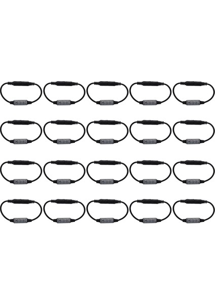 20X Düşük Profilli Hat Içi Kontrol Cihazı Mini 3 Anahtar LED Şerit Işığı Için Dimmer Anahtarı Siyah (Yurt Dışından)