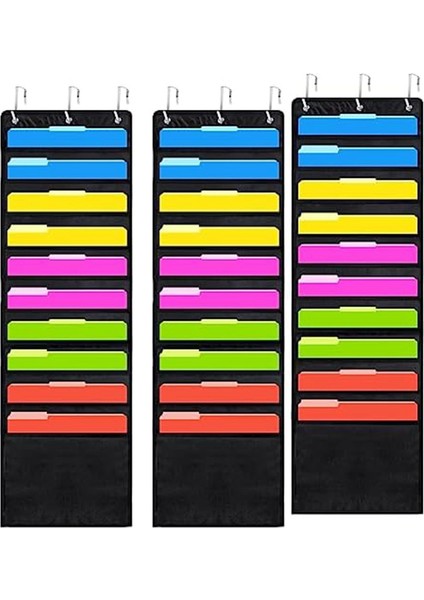 3 Adet Koleksiyon Defteri Kağıdı Depolama, 12X12 Inç Asılı Kağıt Saklama Torbaları Scrapbooking Için Kapı Kancalı, Kart Stoğu (Yurt Dışından)