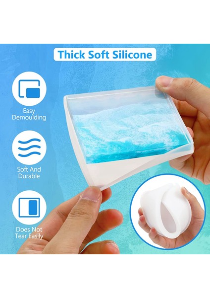 18 Adet Reçine Coaster Kalıpları, Dıy Art Craft Bardak Altlıkları Için Saklama Kutusu Kalıpları ile Epoksi Coaster Kalıpları (Yurt Dışından) modelleri