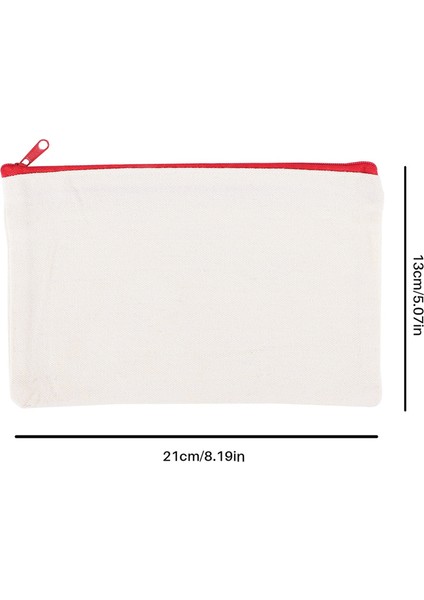 12 Adet Çok Amaçlı Kozmetik Çantası Makyaj Torbaları Fermuarlı Kanvas Çanta Kalem Çantası Seyahat Makyaj Çantası Dıy Tasarım Için (Yurt Dışından)