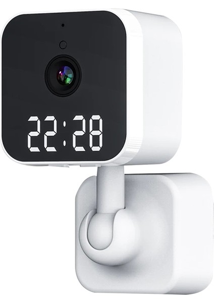 Tuya Wifi Kamera Dijital Saatli Kapalı Ev Güvenliği Gece Görüş Video Gözetim Kablosuz Hareket Kamerası-Ab Tak (Yurt Dışından)