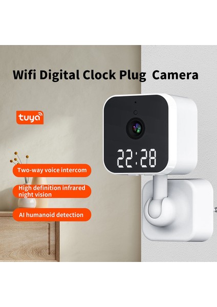 Tuya Wifi Kamera Dijital Saatli Kapalı Ev Güvenliği Gece Görüş Video Gözetim Kablosuz Hareket Kamerası-Ab Tak (Yurt Dışından) modelleri