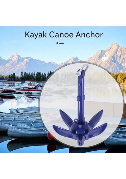 4-Tekneler Katlanır Çapa Küçük Tekne Çapa Deniz Halat Kiti Kayık Kano Tekne Deniz Yelkenli Deniz Taşıtları Balıkçılık Aksesuarları (Mavi) (Yurt Dışından)