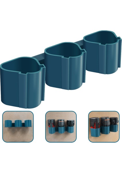 10,8V Için 12V Pil ve Alet Saklama Tutucu Kiti Duvara Monte Raf Sabit Braket Mavi (Yurt Dışından) fiyatları