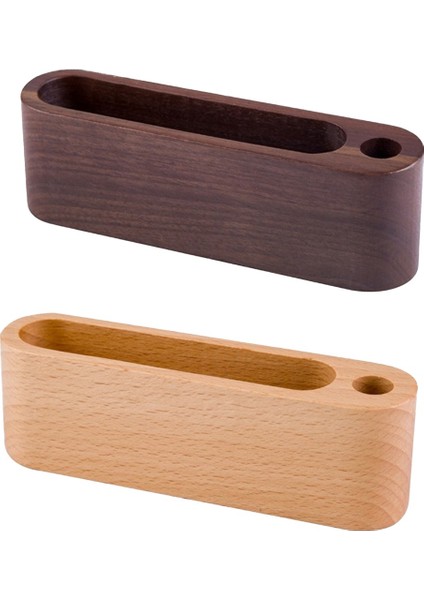 Masif Ahşap Kartvizitlik Masası Depolama Kayın Ceviz Ahşap Kartvizitlik Kalem Tutucu ile (Yurt Dışından)