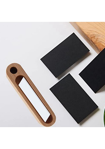 Masif Ahşap Kartvizitlik Masası Depolama Kayın Ceviz Ahşap Kartvizitlik Kalem Tutucu ile (Yurt Dışından) fırsatları