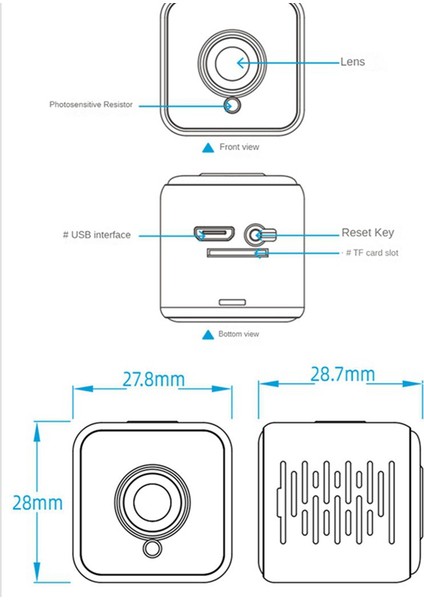 SQ30 Hd Spor Kamera Wifi Izleme Gece Görüşü 1080P Akıllı Uzaktan Hafıza Kartı Olmadan (Yurt Dışından) modelleri