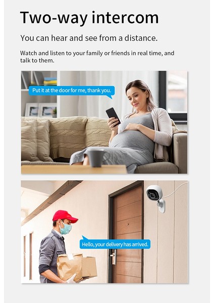 A3 Wifi Kamera Hd 1080P Wifi Kamera Kamera Süper Mini Kamera Akıllı Ev Wifi Zoom Gözetleme Kamerası (Yurt Dışından)
