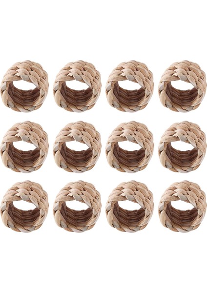 Su Sümbülü Peçete Halkaları 24'lü Set, El Dokuma Çiftlik Evi Peçete Halkaları, Doğum Günü Partisi Için Rustik Peçete Halkaları (Yurt Dışından) modelleri