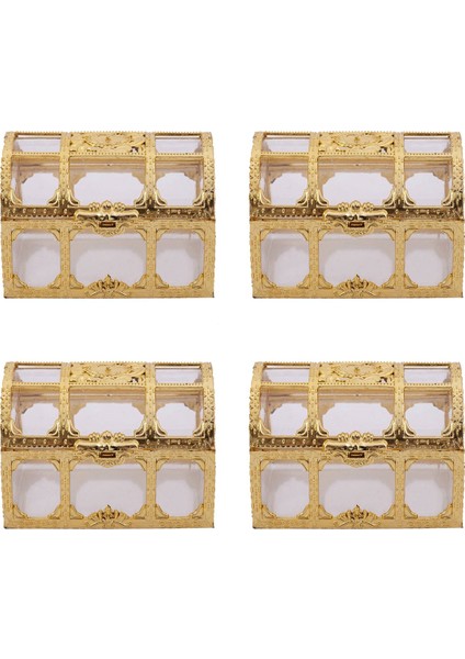 4x Mini Mücevher Kutusu Şeker Yüzük Küpe Kolye Durumda Hediye Doğum Günü Partisi Düğün Dekor Takı Altın S (Yurt Dışından)