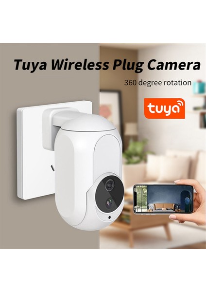 Tuya Kablosuz Wıfı Kamera 2mp Ip Kamera Gece Görüş Iki Yönlü Ses Taşınabilir Wifi Ev Güvenlik Kamerası-Ab Tak (Yurt Dışından)
