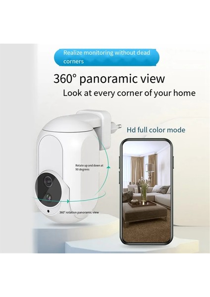 Tuya Kablosuz Wıfı Kamera 2mp Ip Kamera Gece Görüş Iki Yönlü Ses Taşınabilir Wifi Ev Güvenlik Kamerası-Ab Tak (Yurt Dışından)