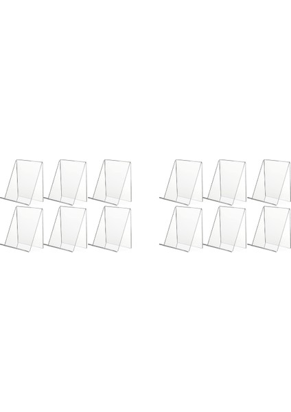 12 Paket Akrilik Kitap Standı, Şeffaf Akrilik Ekran Standı, Resimleri Görüntülemek Için Şeffaf Tutucu, Takı, Saat Ekran Standı (Yurt Dışından)