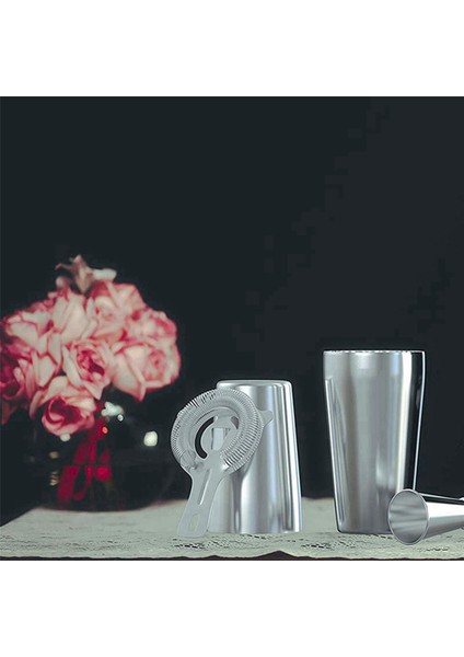 Kokteyl Shaker Seti: Profesyonel Boston Shaker, Kokteyl Süzgeci ve Jigger Seti. 8 Parça Premium Paslanmaz Çelik (Yurt Dışından) fırsatları