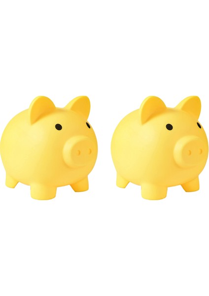 2x Kumbara, Kırılmaz Plastik Para Bankası, Kız ve Erkek Çocuklara Özel Kumbara, Doğum Günü Için Pratik Hediyeler (Sarı) (Yurt Dışından)