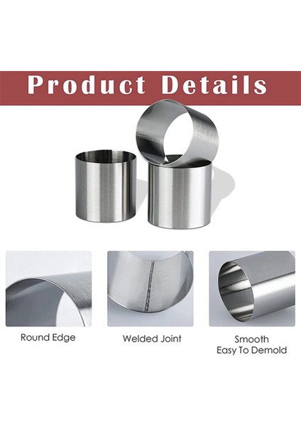 16 Adet Paslanmaz Çelik Mus Yüzükler Yuvarlak Bisküvi Kesici Kek Kalıbı Mutfak Pişirme Pasta Aracı Tart, Fondan, Vb (Yurt Dışından) fırsatları