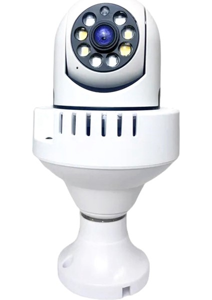 2mp Ampul Izleme Duman Alarmı Kamera Gece Görüş Tam Renkli Ağ Hd Monitör Kapalı Güvenlik Monitörlü Kamera (Yurt Dışından)