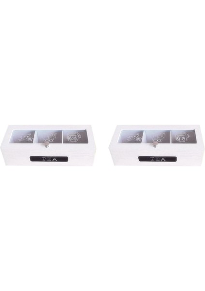 2x3 Bölmeli Bambu Sistemi Çay Poşeti Saklama Kutusu Takı Organizatör Çay Kutusu Organizatör Ahşap Şeker Paket Konteyner (Yurt Dışından)