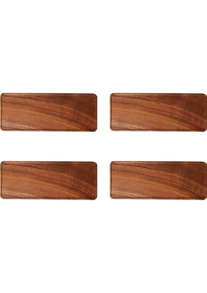 4x Güney Amerika Ceviz Tepsisi, Masif Ahşap Öğleden Sonra Çay Tepsisi, Meyve Tepsisi, Kahve Dükkanı Basit Aperatif Tepsisi (Yurt Dışından) fırsatları