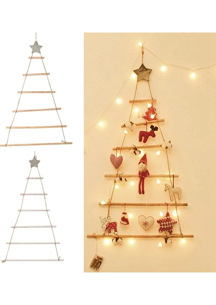 2x Dıy Ahşap Noel Ağacı Ahşap Duvar Asılı Noel Ağacı Yeni Yıl Dekorasyon Ev Süsler Beyaz (Yurt Dışından) fiyatları