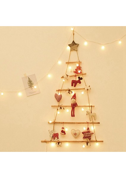 2x Dıy Ahşap Noel Ağacı Ahşap Duvar Asılı Noel Ağacı Yeni Yıl Dekorasyon Ev Süsler Beyaz (Yurt Dışından) modelleri