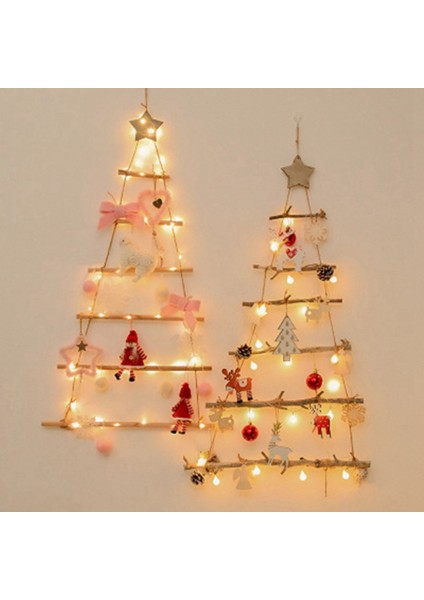 2x Dıy Ahşap Noel Ağacı Ahşap Duvar Asılı Noel Ağacı Yeni Yıl Dekorasyon Ev Süsler Beyaz (Yurt Dışından) fırsatları