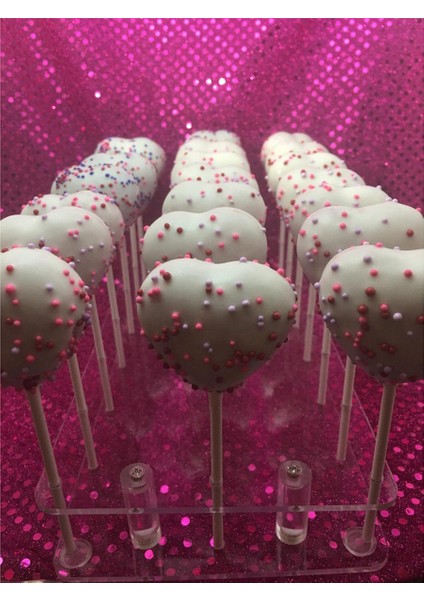 2x 21 Delik Şeffaf Akrilik Lolipop Tutucu Düğün Bebek Duşları Doğum Günü Partileri Yıldönümleri Şeker Dekoratif (Yurt Dışından) fiyatları