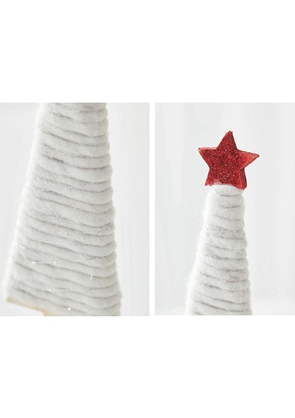 2x Iskandinav Noel Ahşap Yün Keçe Dekorasyon Noel Noel Baba Süs Noel Ağacı Masaüstü Dekorasyon C (Yurt Dışından)