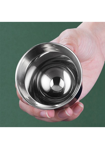 4x 80 ml Çift Duvar Paslanmaz Çelik Espresso Fincan Yalıtım Kahve Fincanı Kapsül Şekli Kahve Kupaları, A (Yurt Dışından)