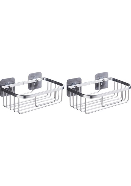 2x Banyo Duş Rafı Tutucu Alüminyum Köşe Depolama Rafı Şampuan Sabun Kozmetik Rafları Duvara Monte Mutfak (Yurt Dışından)