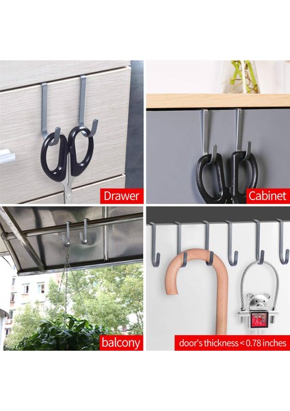 Dolap Üstü Kanca, Paslanmaz Çelik Çoklu Kullanım S Şekilli Dolap Üzeri Askılı Kapı Kancaları Mutfakta Kullanım (15'li Paket) (Yurt Dışından) fiyatları