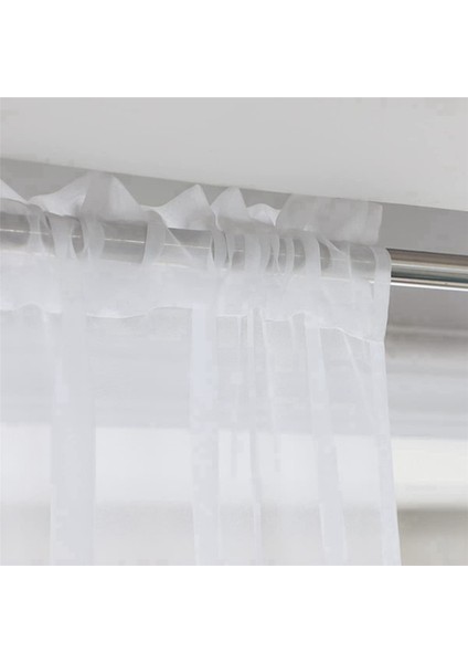 Pencere Beyaz Sırf Perdeler 90 Inç Uzun 6 Panel Sırf Beyaz Perdeler Şeffaf Perdeler Temel Çubuk Cep Paneli (Yurt Dışından)