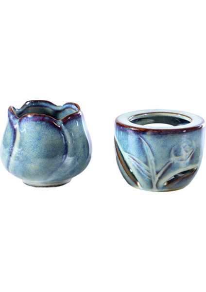 2x Aromaterapi Fırın Mum Lamba Dekorasyon Yatak Odası Esansiyel Yağı Tütsü Brülör Lale Seramik Mum (Yurt Dışından) fırsatları