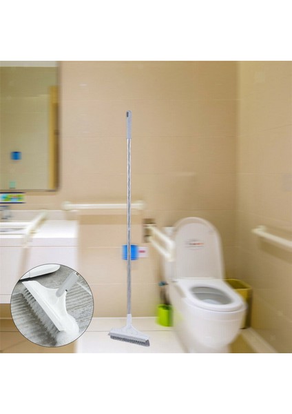 2x 2'si 1 Arada Ev Mutfak Zemin Fırçalama Fırçası 120° Dönen Banyo Fırçası - Sarı Yeşil (Yurt Dışından)