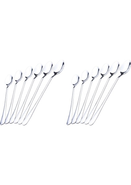18 Adet Uzun Saplı Paslanmaz Çelik Çay Kahve Kaşığı Dondurma Çatal Bıçak Takımı (Yurt Dışından) fırsatları