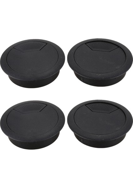 4 Adet 50MM Çaplı Masa Tel Kordon Kablo Grometleri Delik Kapağı Siyah (Yurt Dışından)