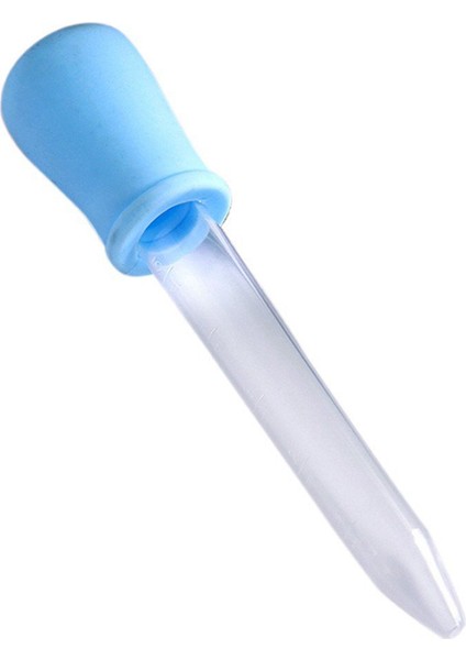 Bebek Için 2x 5ml Şeffaf Plastik Pipet Sıvı Damlalık Mavi (Yurt Dışından)