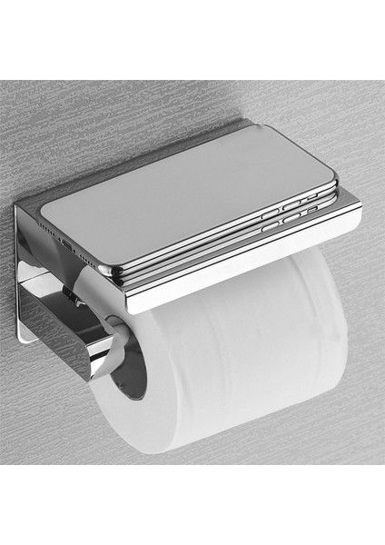 3x 304 Paslanmaz Çelik Tuvalet Kağıdı Tutucu, Telefon Raflı, Banyo Doku Tutucu Tuvalet Kağıdı Rulo Tutucu (Yurt Dışından)