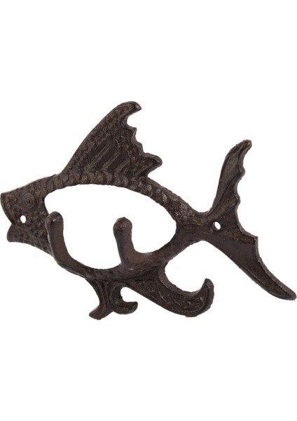 Iki Kanca ile 2x Balık Okyanus Serisi Dökme Demir Duvar Kanca Duvara Montaj Havlu Askısı Kanca Şapka, Anahtar, Mont (Yurt Dışından) modelleri