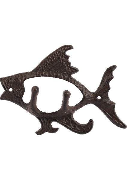 Iki Kanca ile 2x Balık Okyanus Serisi Dökme Demir Duvar Kanca Duvara Montaj Havlu Askısı Kanca Şapka, Anahtar, Mont (Yurt Dışından) fırsatları