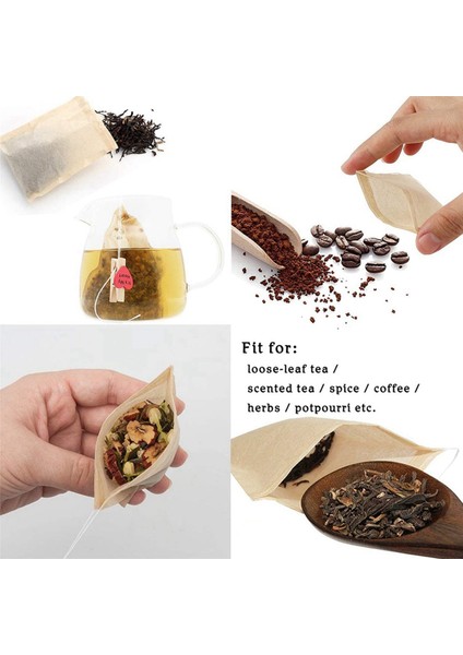 1200 Adet Tek Kullanımlık Çay Filtre Torbaları, Doğal Malzeme Ipli Mühür Çay Poşeti Gevşek Yaprak Çay Için Boş (5x7 Cm) (Yurt Dışından)