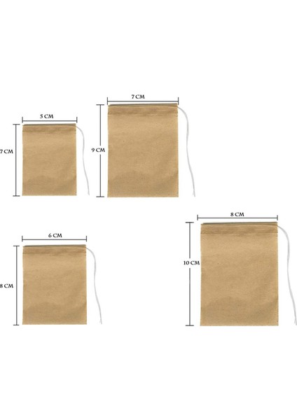 1200 Adet Tek Kullanımlık Çay Filtre Torbaları, Doğal Malzeme Ipli Mühür Çay Poşeti Gevşek Yaprak Çay Için Boş (5x7 Cm) (Yurt Dışından)