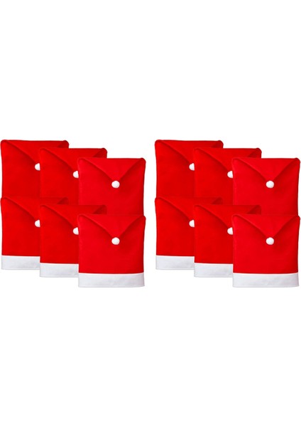 12 Adet Noel Sandalye Yemek Odası Tatil Noel Süslemeleri Kırmızı Için Noel Baba Şapkası Sandalye Kapakları Kapakları (Yurt Dışından) fiyatları