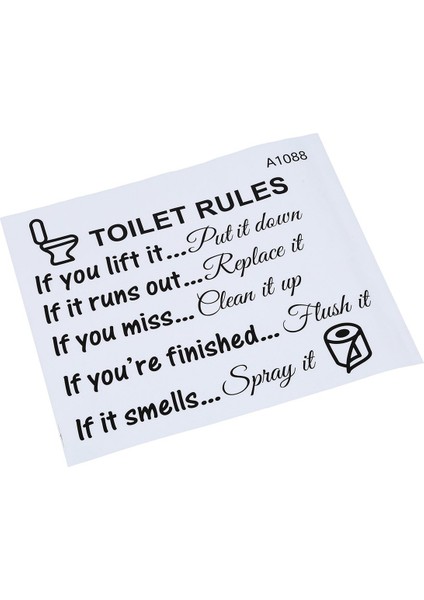 4x Tuvalet Kuralları Banyo Çıkarılabilir Duvar Sticker Vinil Sanat Çıkartmaları Dıy Ev Dekor (Yurt Dışından) fırsatları