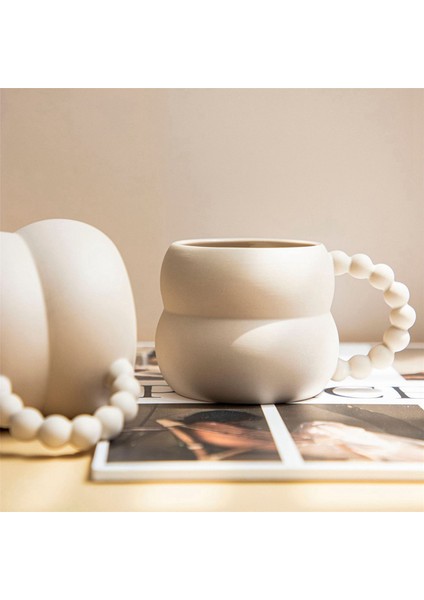 2x Seramik Kupa Sevimli Kahve Fincanı Iskandinav Ev Dekor El Yapımı Sanat Süt Çay Bardağı Ev Drinkware Kişiselleştirilmiş Çift B (Yurt Dışından) modelleri