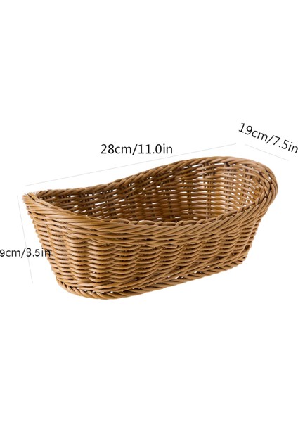5x Oval Hasır Dokuma Sepet Ekmek Sepeti Servis Sepeti, Gıda Meyve Kozmetik Depolama Masası Için 11 Inç Depolama Sepeti (Yurt Dışından) fırsatları