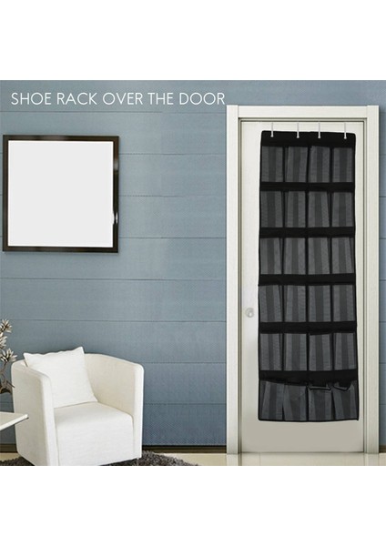 3x Kapı Üzeri Ayakkabı Organizatörü, Temizle Asılı Ayakkabı Rafı, Kumaş Dolap Ayakkabı Organizatör Saklama Çantası 24 Örgü Cepler (Yurt Dışından) fiyatları
