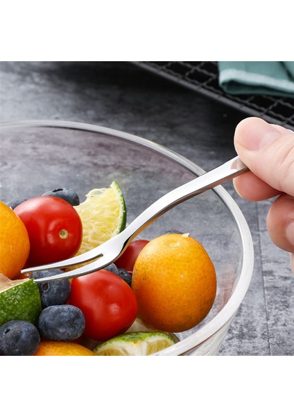 30 Adet 304 Paslanmaz Çelik Kokteyl Tatlı Çatalı Meze Aperatif Kek Meyve Çatal Seti (Yurt Dışından)