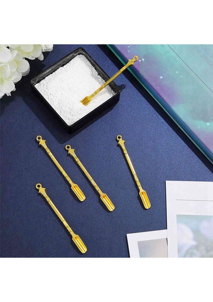 72 Adet Mini Kürek Enfiye Kaşık, Asılı Delik Kürek Ilaç Kaşık Tuz ile Şişeleri Doldurmak Için Kürek Kolye Kaşık (Yurt Dışından)